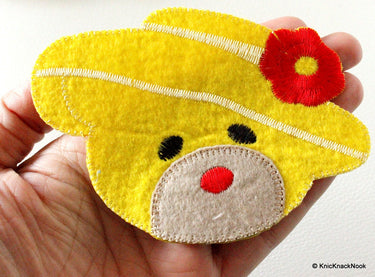 1 x Yellow Bear Embroidered Applique Patch